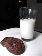 Milk and Mint Chocolate Chip Cookies