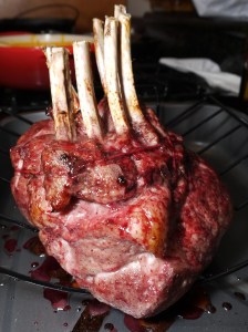 Pomegranate Glazed Pork Crown Roast