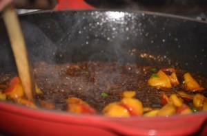 Peach-Pepper Jelly Reduction