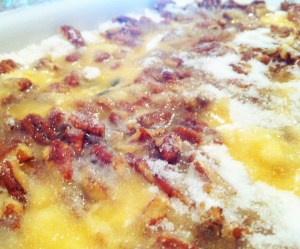 Pecans and Yellow Cake Mix