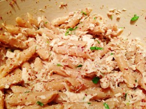 Tuna and Spicy Mustard Penne Pasta