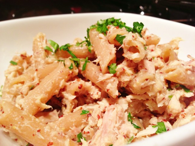 Tuna and Spicy Mustard Penne Pasta