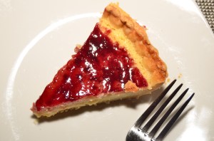 Buttermilk Pie with Blackberry Jam